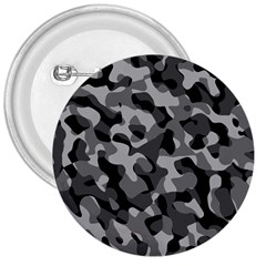 Grey And Black Camouflage Pattern 3  Buttons by SpinnyChairDesigns