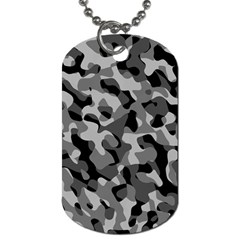 Grey And Black Camouflage Pattern Dog Tag (one Side) by SpinnyChairDesigns