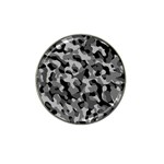 Grey and Black Camouflage Pattern Hat Clip Ball Marker Front