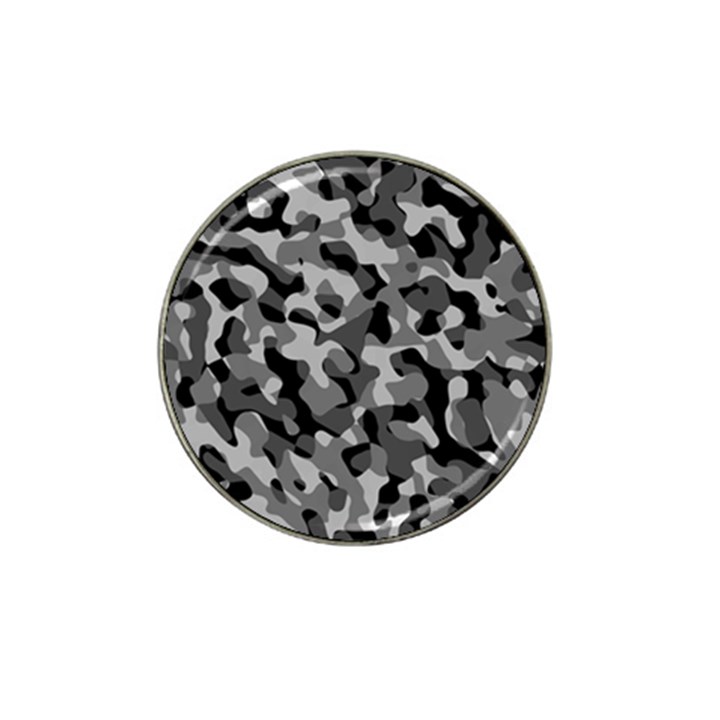 Grey and Black Camouflage Pattern Hat Clip Ball Marker