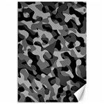 Grey and Black Camouflage Pattern Canvas 12  x 18  11.88 x17.36  Canvas - 1