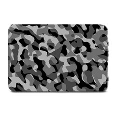 Grey And Black Camouflage Pattern Plate Mats by SpinnyChairDesigns