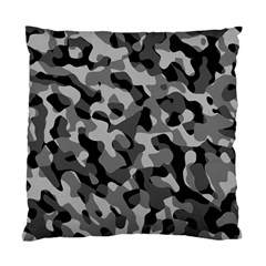 Grey And Black Camouflage Pattern Standard Cushion Case (one Side) by SpinnyChairDesigns