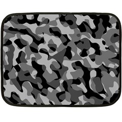 Grey And Black Camouflage Pattern Fleece Blanket (mini) by SpinnyChairDesigns