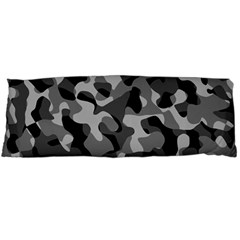 Grey And Black Camouflage Pattern Body Pillow Case (dakimakura) by SpinnyChairDesigns