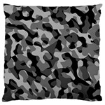 Grey and Black Camouflage Pattern Large Cushion Case (One Side) Front