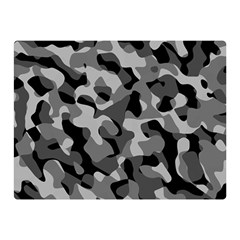 Grey And Black Camouflage Pattern Double Sided Flano Blanket (mini)  by SpinnyChairDesigns