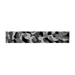 Grey and Black Camouflage Pattern Flano Scarf (Mini) Front