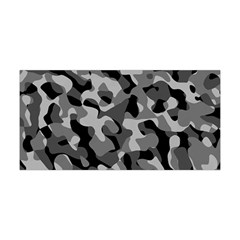 Grey And Black Camouflage Pattern Yoga Headband by SpinnyChairDesigns