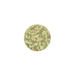 Light Green Brown Yellow Camouflage Pattern 1  Mini Buttons by SpinnyChairDesigns