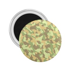 Light Green Brown Yellow Camouflage Pattern 2 25  Magnets by SpinnyChairDesigns