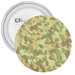 Light Green Brown Yellow Camouflage Pattern 3  Buttons by SpinnyChairDesigns