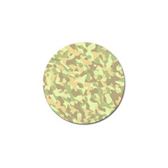 Light Green Brown Yellow Camouflage Pattern Golf Ball Marker by SpinnyChairDesigns