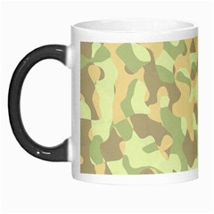 Light Green Brown Yellow Camouflage Pattern Morph Mugs by SpinnyChairDesigns