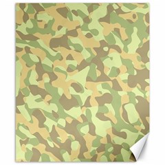 Light Green Brown Yellow Camouflage Pattern Canvas 8  X 10  by SpinnyChairDesigns