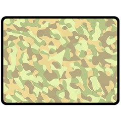 Light Green Brown Yellow Camouflage Pattern Fleece Blanket (large)  by SpinnyChairDesigns