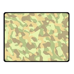 Light Green Brown Yellow Camouflage Pattern Fleece Blanket (small) by SpinnyChairDesigns