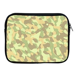 Light Green Brown Yellow Camouflage Pattern Apple Ipad 2/3/4 Zipper Cases by SpinnyChairDesigns