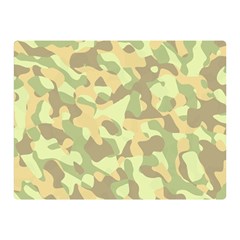 Light Green Brown Yellow Camouflage Pattern Double Sided Flano Blanket (mini)  by SpinnyChairDesigns