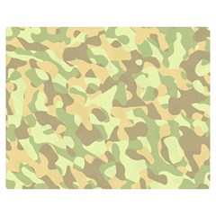 Light Green Brown Yellow Camouflage Pattern Double Sided Flano Blanket (medium)  by SpinnyChairDesigns