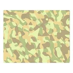 Light Green Brown Yellow Camouflage Pattern Double Sided Flano Blanket (large)  by SpinnyChairDesigns