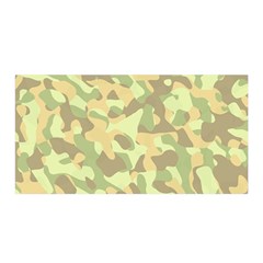 Light Green Brown Yellow Camouflage Pattern Satin Wrap by SpinnyChairDesigns