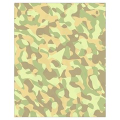 Light Green Brown Yellow Camouflage Pattern Drawstring Bag (small) by SpinnyChairDesigns