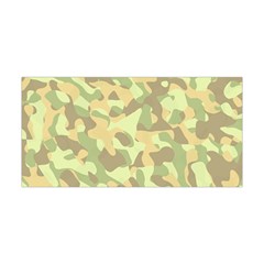 Light Green Brown Yellow Camouflage Pattern Yoga Headband by SpinnyChairDesigns