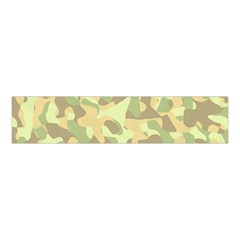 Light Green Brown Yellow Camouflage Pattern Velvet Scrunchie by SpinnyChairDesigns