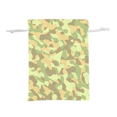 Light Green Brown Yellow Camouflage Pattern Lightweight Drawstring Pouch (s) by SpinnyChairDesigns