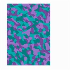 Purple And Teal Camouflage Pattern Large Garden Flag (two Sides) by SpinnyChairDesigns