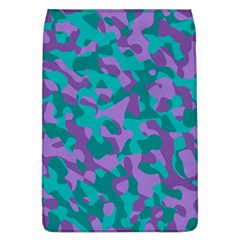 Purple And Teal Camouflage Pattern Removable Flap Cover (l) by SpinnyChairDesigns