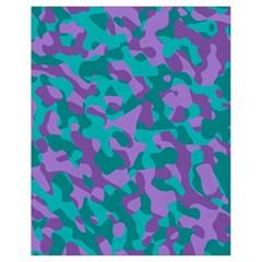 Purple And Teal Camouflage Pattern Drawstring Bag (small) by SpinnyChairDesigns