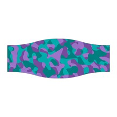 Purple And Teal Camouflage Pattern Stretchable Headband by SpinnyChairDesigns