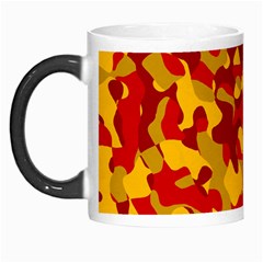 Red and Yellow Camouflage Pattern Morph Mugs