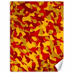 Red and Yellow Camouflage Pattern Canvas 36  x 48 