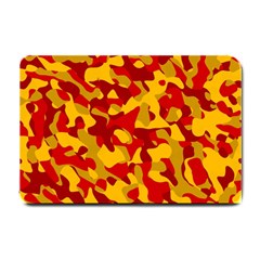 Red and Yellow Camouflage Pattern Small Doormat 