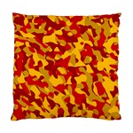 Red and Yellow Camouflage Pattern Standard Cushion Case (Two Sides) Front