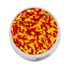 Red And Yellow Camouflage Pattern 4-port Usb Hub (two Sides) by SpinnyChairDesigns