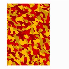 Red and Yellow Camouflage Pattern Small Garden Flag (Two Sides)