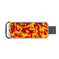 Red And Yellow Camouflage Pattern Portable Usb Flash (two Sides) by SpinnyChairDesigns