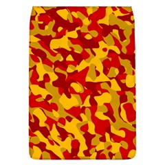 Red And Yellow Camouflage Pattern Removable Flap Cover (l) by SpinnyChairDesigns