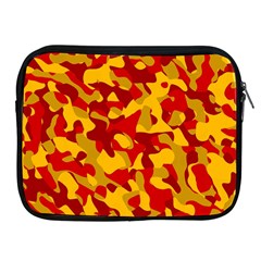 Red And Yellow Camouflage Pattern Apple Ipad 2/3/4 Zipper Cases by SpinnyChairDesigns