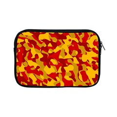 Red And Yellow Camouflage Pattern Apple Ipad Mini Zipper Cases by SpinnyChairDesigns