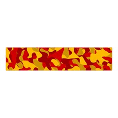 Red and Yellow Camouflage Pattern Velvet Scrunchie