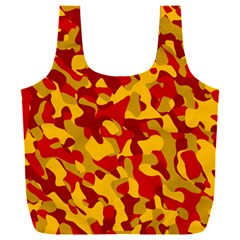 Red and Yellow Camouflage Pattern Full Print Recycle Bag (XXL)