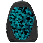 Black and Teal Camouflage Pattern Backpack Bag Front