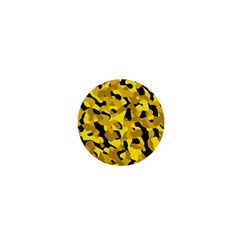 Black and Yellow Camouflage Pattern 1  Mini Magnets