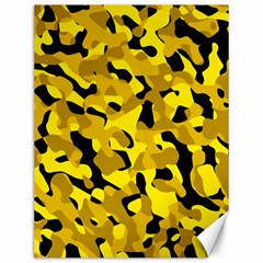 Black And Yellow Camouflage Pattern Canvas 12  X 16  by SpinnyChairDesigns