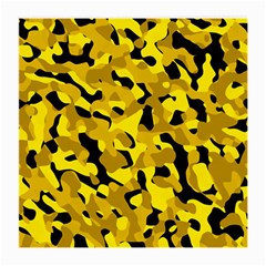 Black And Yellow Camouflage Pattern Medium Glasses Cloth by SpinnyChairDesigns